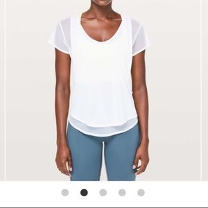 NWT LULU Set The Course Short Sleeve WHITE SIZE 6